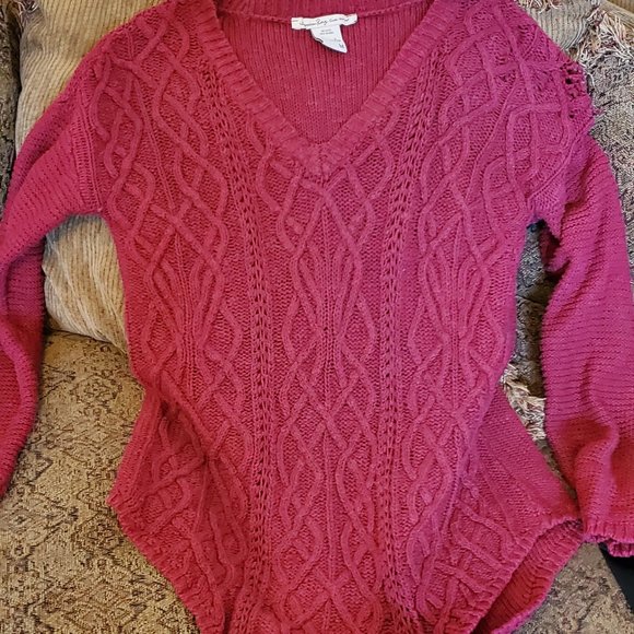 American Rag Red Knit Sweater - Picture 3 of 4